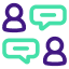 conversation - Communication purple green