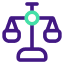 balance-scale - Ethical practices purple green