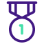 first-medal - Dedicated attention purple green