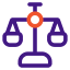 balance-scale - Ethical practices purple orange