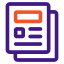 newspaper - Comprehensive reporting purple orange