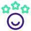Banjo Digital Icon - We're Experts - rating lime purple