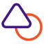 shapes - design that reflects your brand purple orange