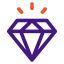 Banjo Digital Icon - Website Redesign - diamond orange purple
