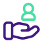 Banjo Digital Icon - Ongoing Support - customer-care lime purple
