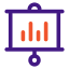 presentation - Analytics and performance tracking purple orange